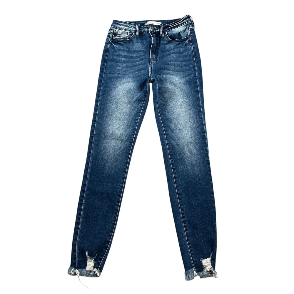 KanCan Exclusively for Maurices Skinny Jeans Size 27 Distressed Hem High Rise